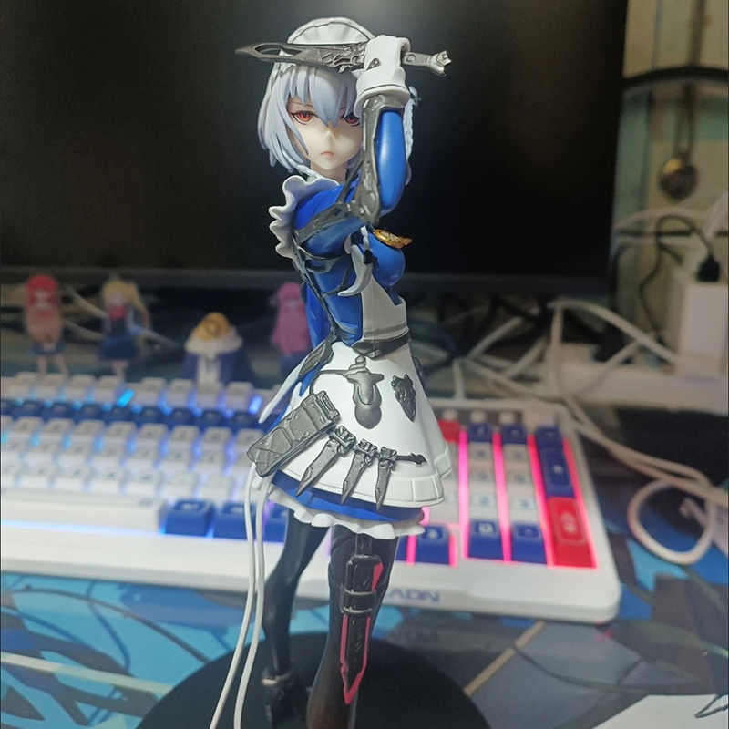 Okonomiyaki Spatula - 23 センチメートル東方プロジェクト十六夜咲夜メイドナイフを保持ゲームガールフィギュアモデル像コレクションデスクトップ装飾おもちゃ男の子ギフト