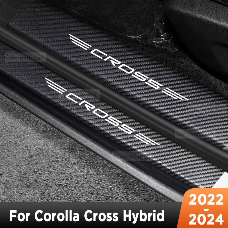 トヨタカローラクロス 2022-2024 車のドア敷居スカッ - Crepe Pan Carbon のレビューと価格