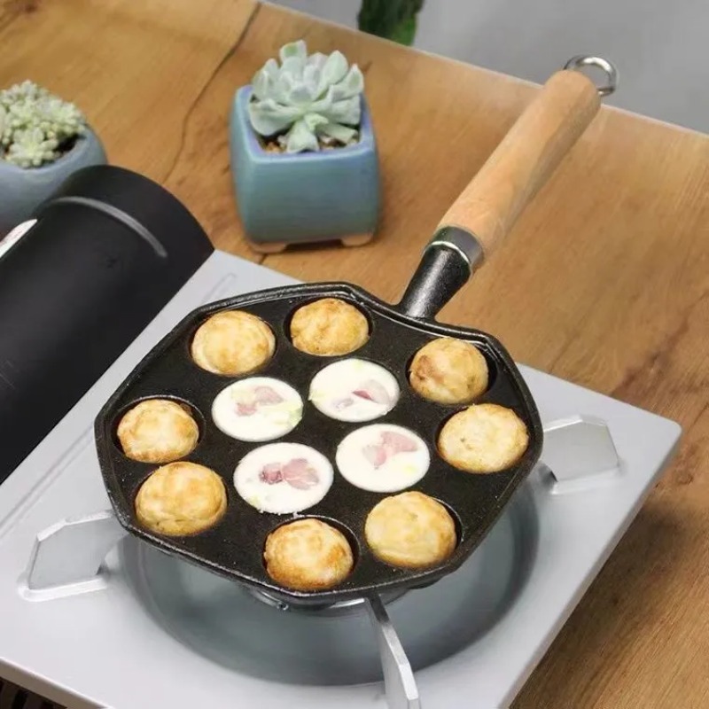 プロの誘導鋳鉄ガスストーブベーキングパン、14穴、パンケーキ - Takoyaki Grill Plate のレビューと価格