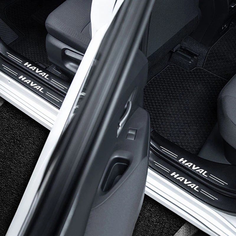 1/4/5枚セット 車のドアシルスカッフプレート装飾 カーボ - Crepe Pan Carbon のレビューと価格