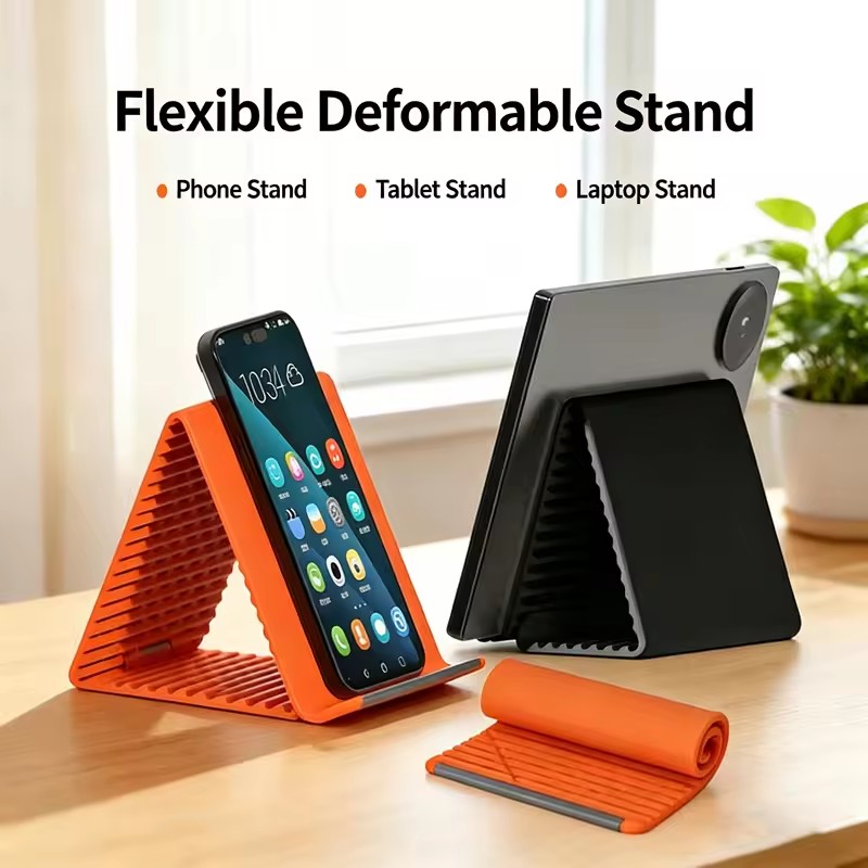 携帯用シリコン製携帯電話ホルダー、自由に曲げられるフレキシブ - Taco Stand Holder のレビューと価格