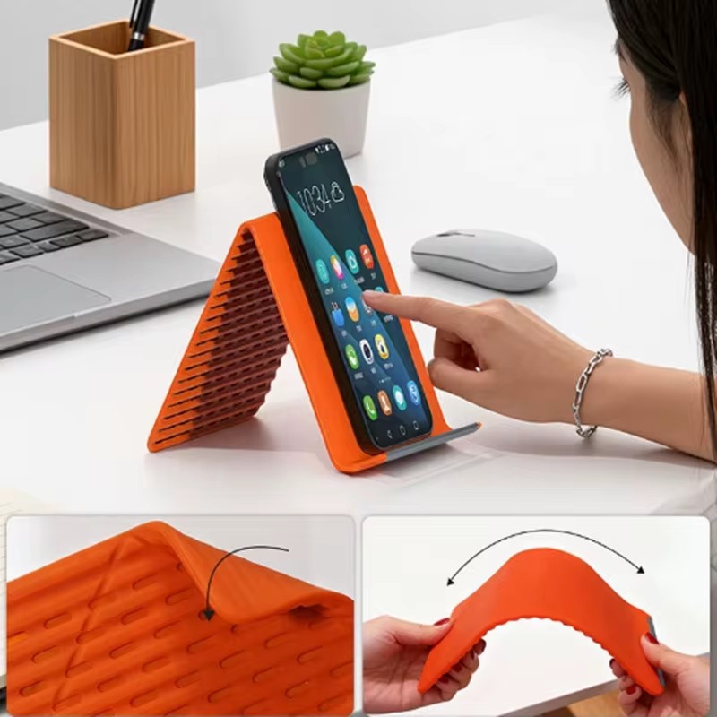 携帯用シリコン製携帯電話ホルダー、自由に曲げられるフレキシブ - Taco Stand Holder のレビューと価格