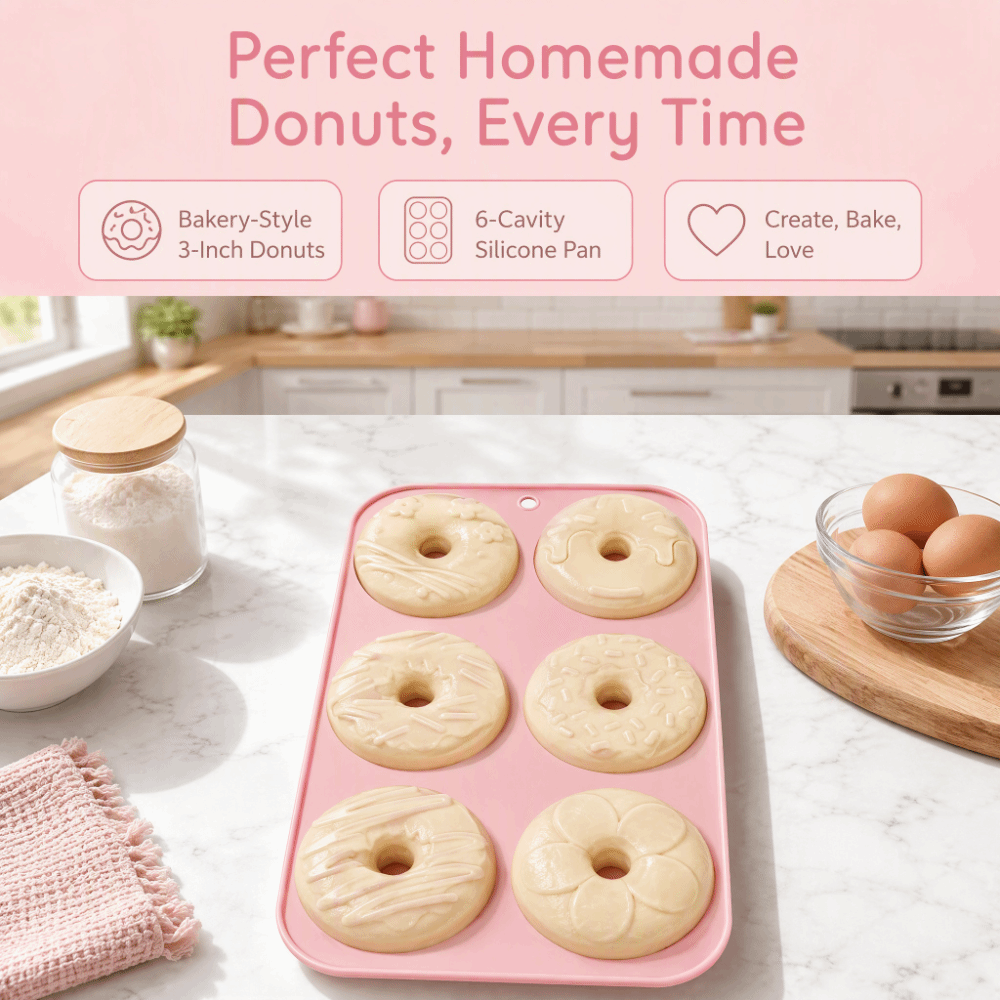 シリコン製ドーナツ型 ノンスティック 耐熱性 ケーキ型 食品 - Donut Mold Silicone のレビューと価格